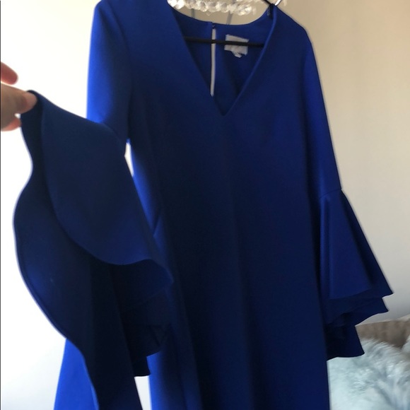 Milly | Dresses | Royal Blue Milly Shift Dress With Bell Sleeves | Poshmark